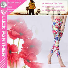 Sublimação colorida do projeto novo impresso leggings florais para a aptidão das mulheres